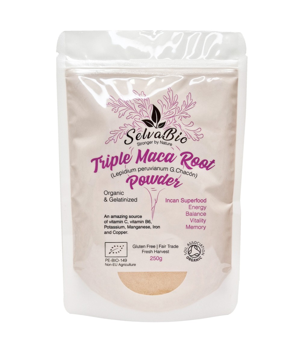 Triple Raíz de Maca Orgánica Gelatinizada