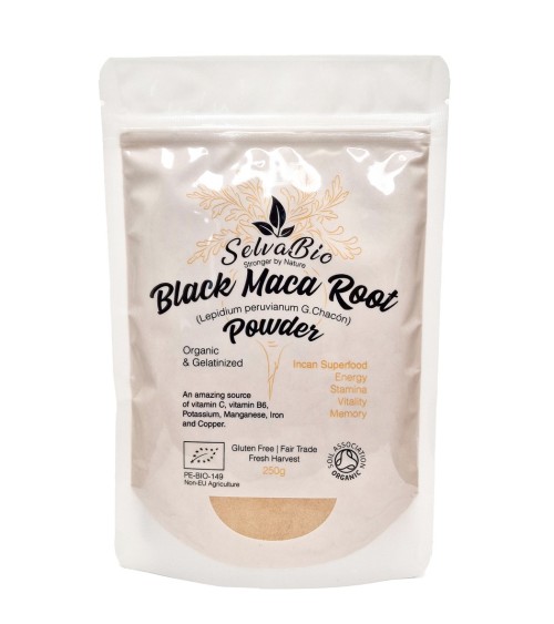 Organic Black Maca Root Powder Gelatinized