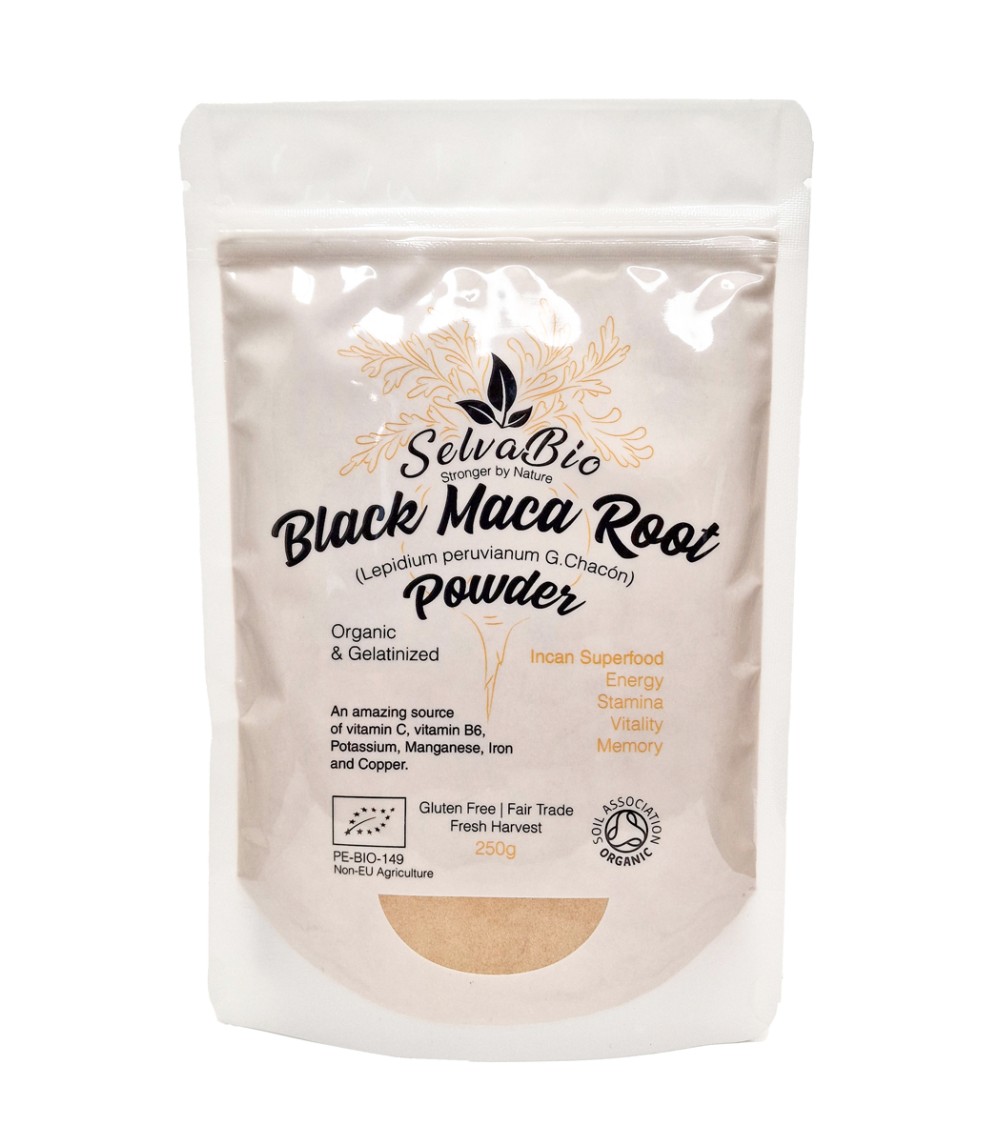 Organic Black Maca Root Powder Gelatinized