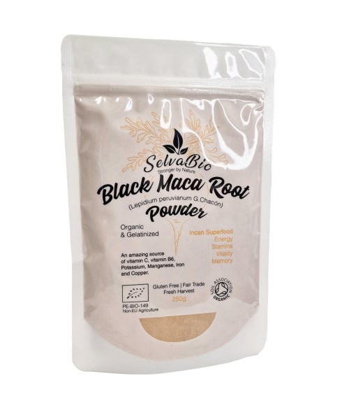 Raíz de Maca Negra Orgánica Gelatinizada