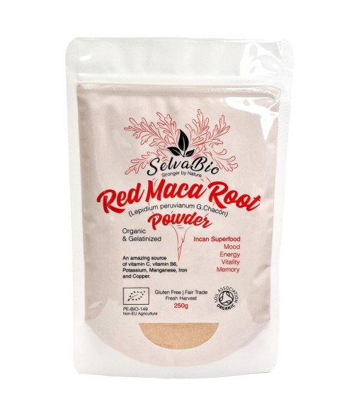 Raíz de Maca Roja Orgánica Gelatinizada