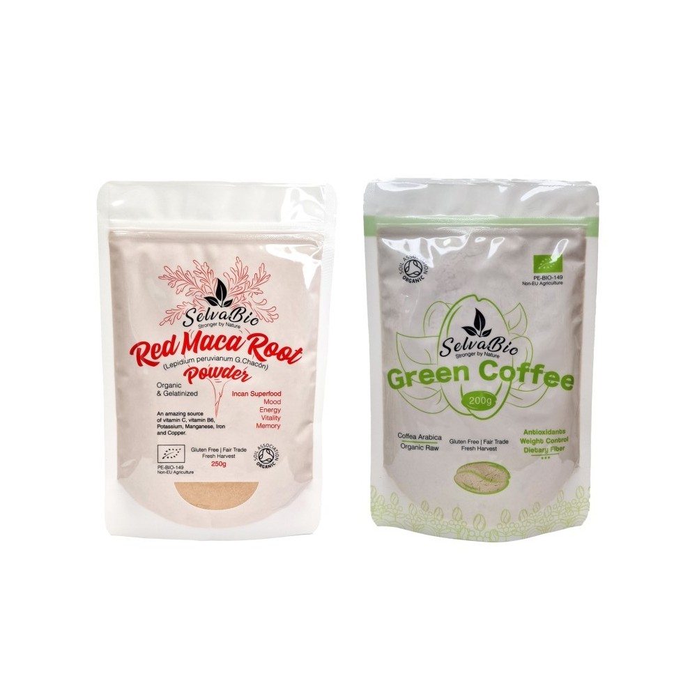 Raíz de Maca Roja + Café Verde