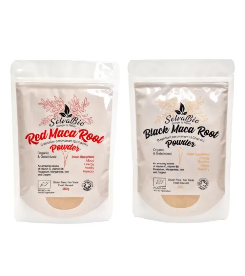 Raíz de Maca Negra + Raíz de Maca Roja