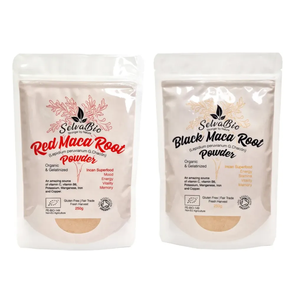 Raíz de Maca Negra + Raíz de Maca Roja