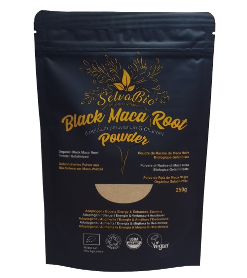 Organic Black Maca Root Powder Gelatinized