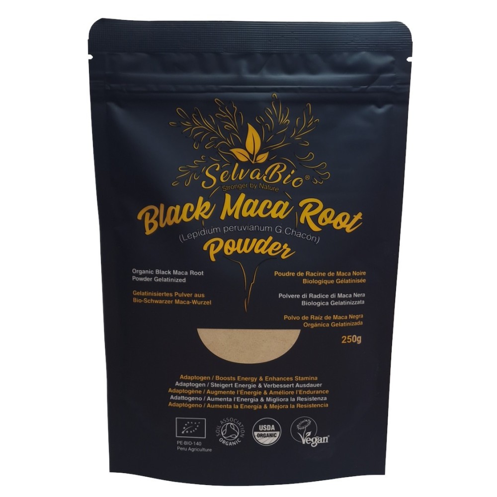 Raíz de Maca Negra Orgánica Gelatinizada