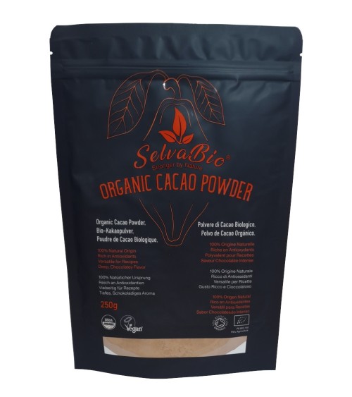 SelvaBio Organic Cacao Powder, Criollo Variety, 250g