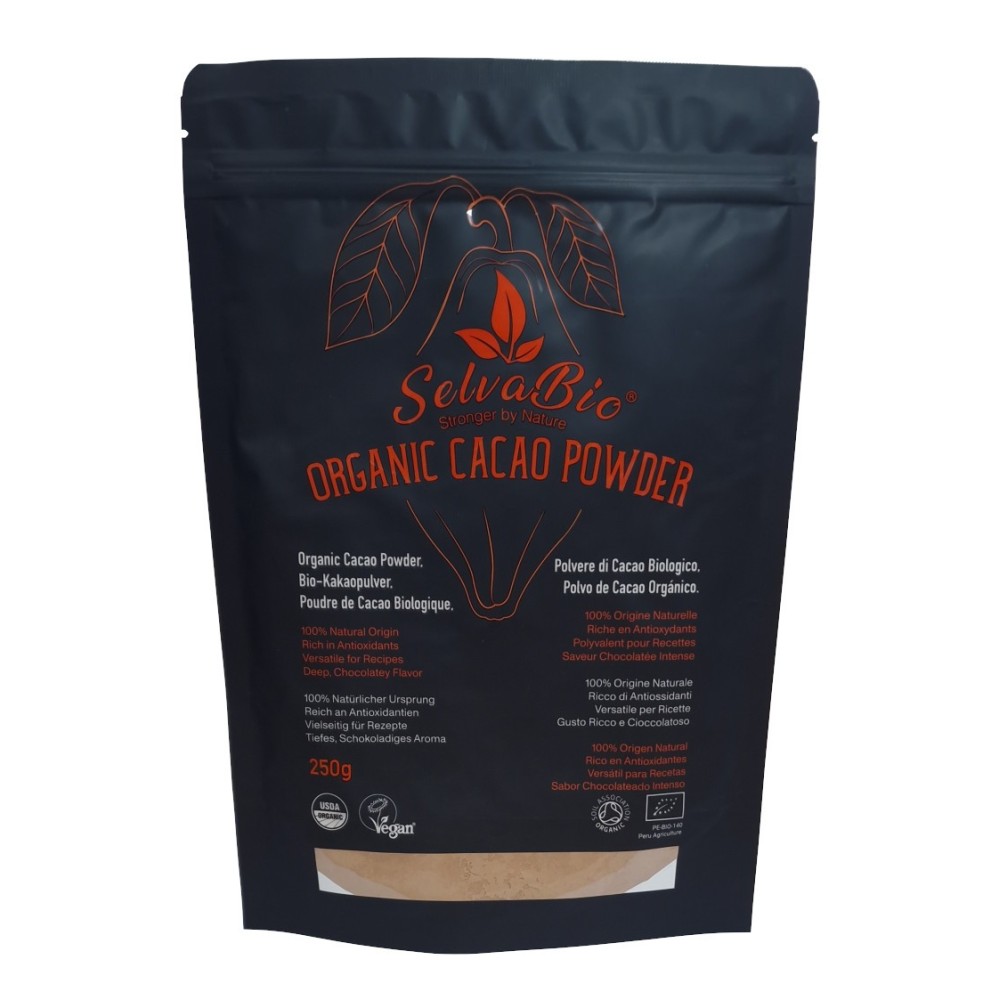 SelvaBio Organic Cacao Powder, Criollo Variety, 250g