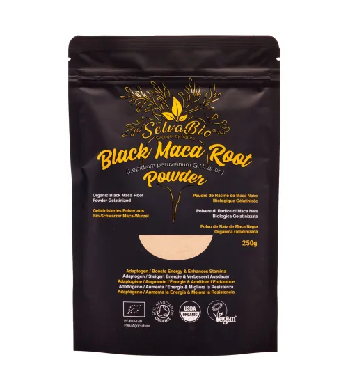 Organic Black Maca Root Powder Gelatinized