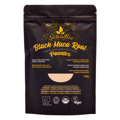 Organic Black Maca Root Powder Gelatinized