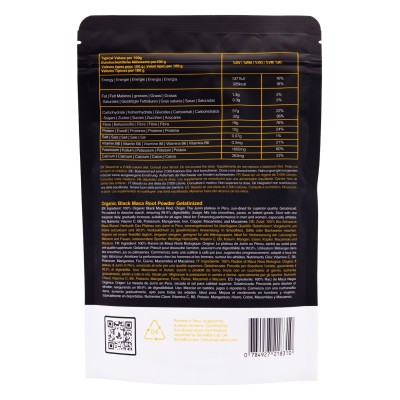 Organic Black Maca Root Powder Gelatinized
