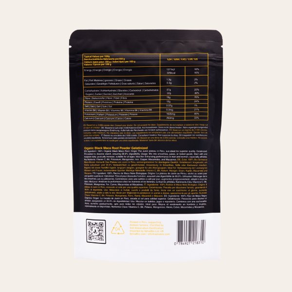 Raíz de Maca Negra Orgánica en Polvo Gelatinizado - 250g - del Peru 2