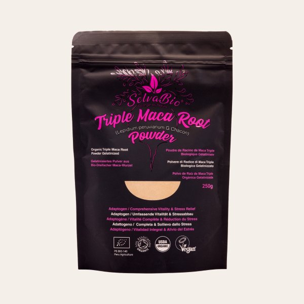 Raíz de Maca Triple en Polvo Gelatinizado - Vegano - 250g - del Perú