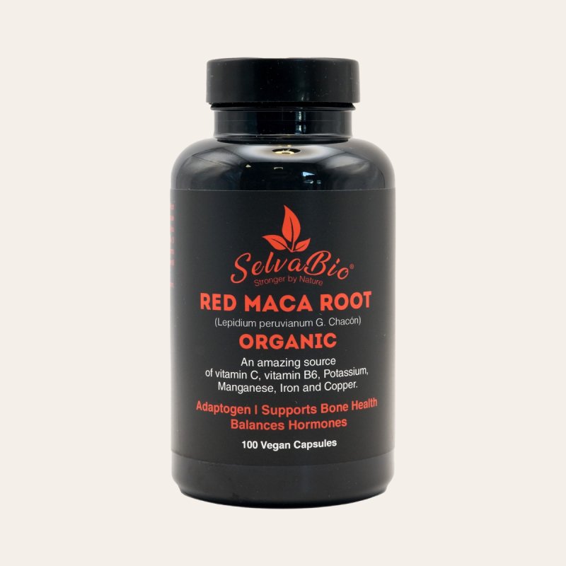 Organic Gelatinized Red Maca Root Capsules - Vegan