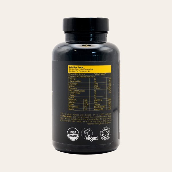 Organic Black Maca Root Capsules - Vegan - 750mg 2