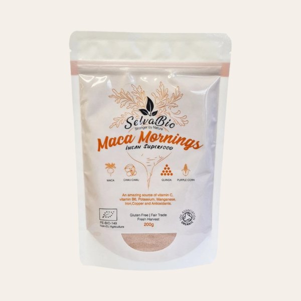 Maca Mornings, Mezcla Orgánica en Polvo