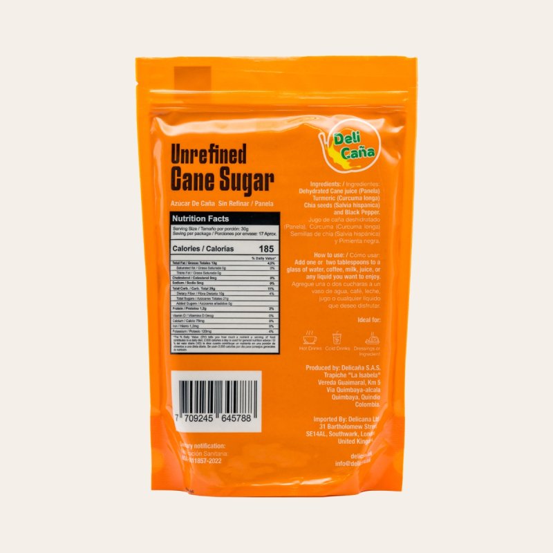 Panela Blend: Turmeric, Chia & Black Pepper 500g