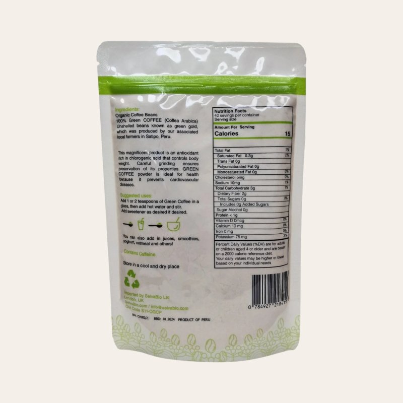 Cafe Verde Organico en Polvo SelvaBio