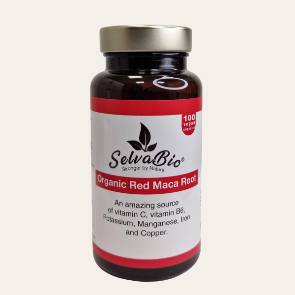 Organic Red Maca Root Capsules - Vegan - 500mg