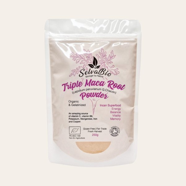 Raíz de Maca Triple en Polvo Gelatinizado - Vegano - 250g - del Perú