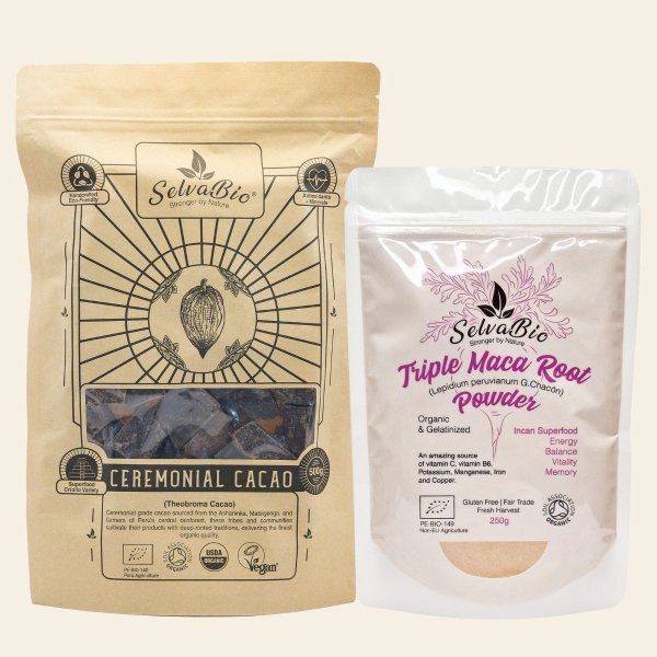 Ceremonial Cacao 500g + Triple Maca Powder