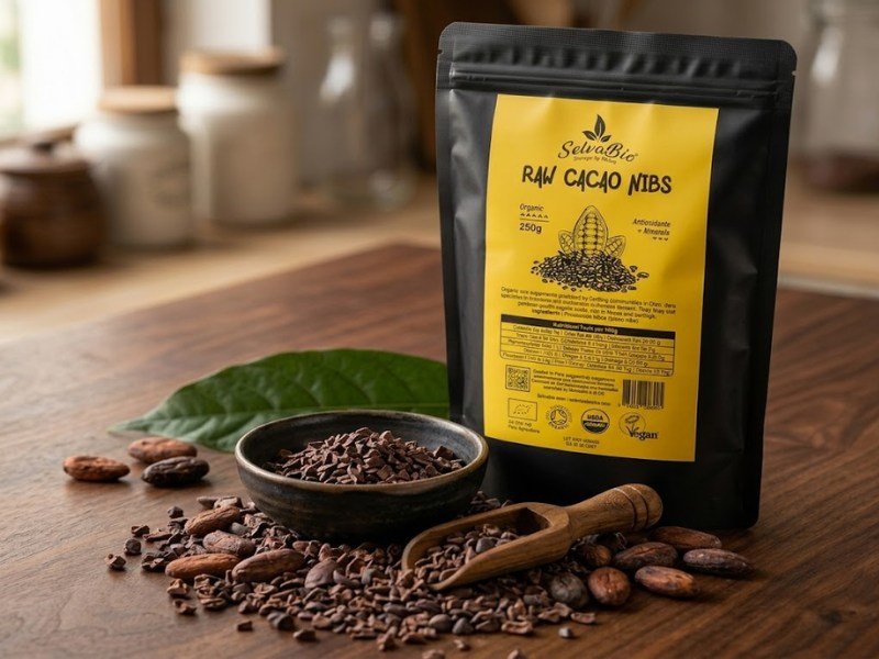 SelvaBio Organic Raw Cacao Nibs 250g